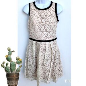 Speechless Leather and cream lace Dress size 7